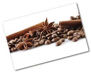 Edzett üveg vágódeszka Kávébab fahéj