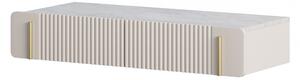 Malmi 100 cm-es függő fésülködőasztal fiókokkal - kasmír / crema bianca / arany