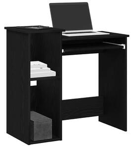 VidaXL fekete forgácslap íróasztal polcokkal 84x40x78 cm