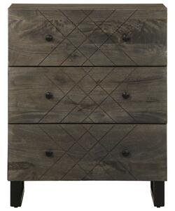 VidaXL Komódok 2 db fekete 60x33x75 cm tömör fa mangó
