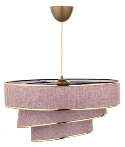 Rózsaszín-aranyszínű függőlámpa textil búrával ø 40 cm Couper – Opviq lights