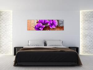 Modern kép - virágok (170x50cm)