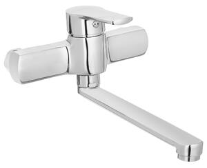 Invena Verso, falra szerelhető mosogató csaptelep hosszú kifolyóval 200mm, króm, INV-BC-82-001-C