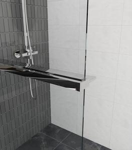 Erga Paris, polc/törülközőtartó zuhanyparavánhoz (max. 140cm), króm, ERG-V02-PARIS-SHELF-CR
