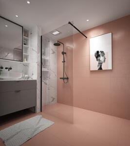 Erga Paris, Walk-In zuhany paraván 50x200 cm, 8 mm átlátszó üveg, fekete profil, ERG-V02-PARIS-050x200-CL-BK