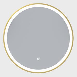 Erga Olivia, kerek LED tükör 60cm, arany fém keret, 1380 lm, 6500K, ERG-V01-202-6060-GD