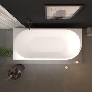 Erga Zara, sarok szabadon álló kád 170x78 cm + leeresztő csavar, bal, fehér fényes, ERG-Zara-170078L-WH-WH