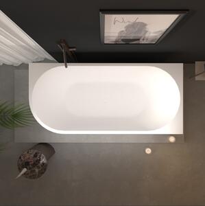 Erga Zara, sarok szabadon álló kád 150x75 cm + leeresztő csavar, jobb, fehér fényes, ERG-Zara-150075R-WH-WH