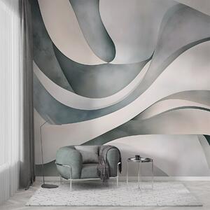 Fotótapéta Fehér, kék és szürke ívelt formák és formák , ami absztrakt texturális modern minimalista, 3d fotótapéta, w08439v1 : Uwalls.hu