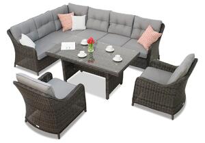 Garden Point Toledo Comida 7 technorattán kültéri bútorok, antracit