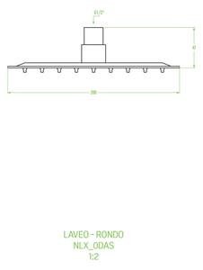 Laveo Rondo, fejzuhany 200 mm, kerek, króm, LAV-NLX_0DAS