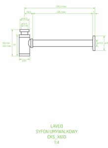 Laveo Laveo, mosogató palack szifon, króm, LAV-CKS_061D