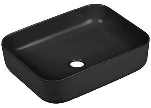 Laveo Mogami, kerámia munkalap mosogató 500x400x135mm, fekete matt, LAV-VUM_B250