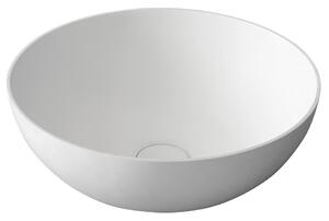 Sapho Sapho, VÉKONY asztali mosdó Ø 39 cm, fehér matt, WN185