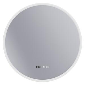 Erga Deam, kerek LED-es tükör 80cm, 3 színű lámpa, első világítás, páramentes fűtőbetét, ERG-V01-Deam-8080-CL