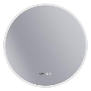 Erga Deam, kerek LED-es tükör 90cm, 3 színű fény, első világítás, páramentesítő fűtőbetét, ERG-V01-Deam-9090-CL