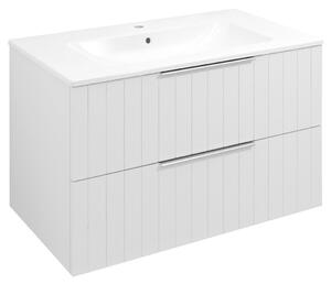 Sapho Sapho, CIRASA mosdószekrény 79,8x52x46 cm, fehér matt csík, CR801-3131S