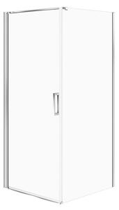Cersanit Moduo, 1 szárnyú zuhanykabin 80 (ajtó) x 80 (fal) x 195 cm, 6 mm átlátszó üveg, króm profil, S601-479