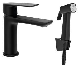 Aqualine Aqualine, Mosócsaptelep bidé spray-vel, fekete, SK401B
