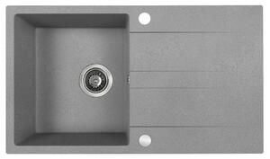 Kuchinox Laut, 1 rekeszes gránit mosogató 760x440x174 mm + szifon, szürke, LAV-SBZ_511Y