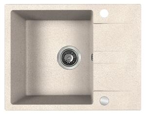 Kuchinox Laut, 1 rekeszes gránit mosogató 560x440x174 mm + szifon, bézs, LAV-SBZ_413Y