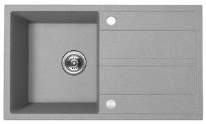 Kuchinox Viti, 1 rekeszes gránit mosogató 760x440x175 mm + szifon, szürke, LAV-SBX_511Y