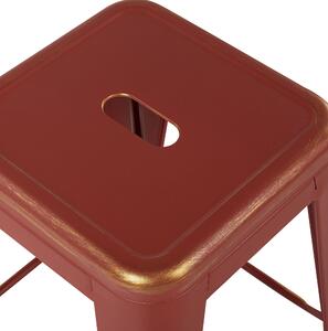 Piros és arany acél bárszék kétdarabos szettben 60 cm CABRILLO