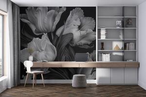 Fotótapéta Elegáns tulipánok monokróm árnyalatokban, Modern fotótapéta, Modern fotótapéta, w02557 - Muralas.hu