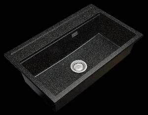 Gamma Advance, 1 rekeszes gránit mosogató 805x505x210 mm, fekete arany pöttyökkel, GMA-ZLE000115
