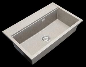 Gamma Advance, 1 rekeszes gránit mosogató 805x505x210 mm, bézs, GMA-ZLE000116