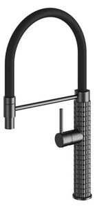 Gamma Full Pro, magas mosogató csaptelep rugalmas karral, grafit, GMA-BFLP-GM
