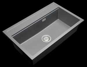 Gamma Advance, 1 rekeszes gránit mosogató 805x505x210 mm, szürke, GMA-ZLE000119