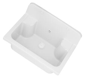 Gamma Manta, univerzális műanyag mosogató 55,6x37,3x34,8 cm + szifon, 1 kamrás, fehér, GMA-KGR56-WH