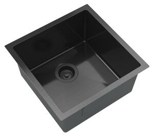 Gamma Gamma, 1 rekeszes acél mosogató 438x438x215 mm, fekete, GMA-S4444-BK