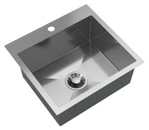 Gamma Gamma, 1 rekeszes acél mosogató 480x450x210 mm, csiszolt acél, GMA-S4845-CH