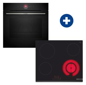 Bosch HBG7741B1 Beépíthető sütő + Bosch PKF631BB2E Beépíthető kerámia főzőlap