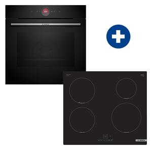 Bosch HBG7741B1 Beépíthető sütő + Bosch PUE611BB5E Beépíthető indukciós főzőlap