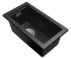 Gamma Decor 2850, 1 rekeszes gránit mosogató 280x500x207 mm, fekete, GMA-ZLE000154