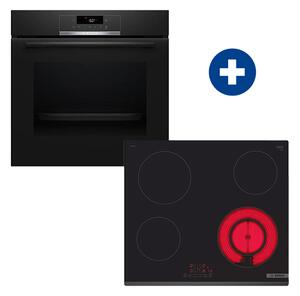 Bosch HQG572EB3 Beépíthető sütő + Bosch PKF631BB2E Beépíthető kerámia főzőlap
