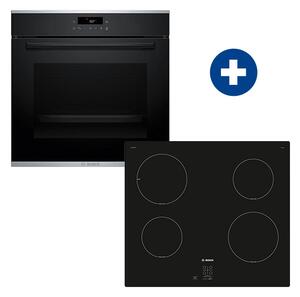 Bosch HBG272EB3 Serie 4 Beépíthető sütő+Bosch PUG61RAA5E Beépíthető indukciós főzőlap