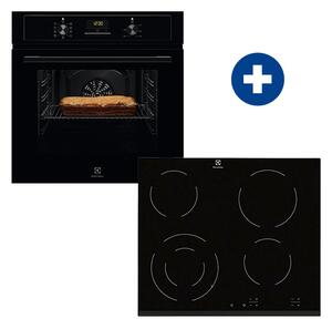 Electrolux EOF3H50BK Beépíthető sütő + Electrolux EHF6241FOK Beépíthető kerámia főzőlap
