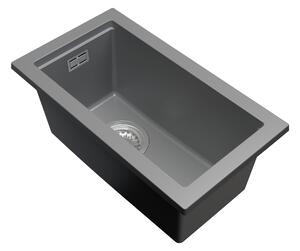 Gamma Decor 2850, 1 rekeszes gránit mosogató 280x500x207 mm, szürke, GMA-ZLE000162