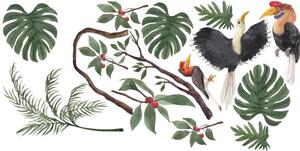 Falmatrica gyerekeknek dzsungel madarak 120 x 240 cm