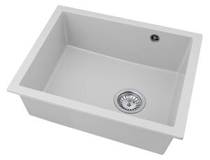Gamma Decor 5040, 1 rekeszes gránit mosogató 560x460x180 mm, fehér, GMA-ZLE000082