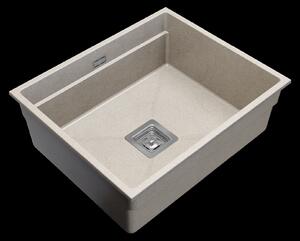 Gamma Decor 6050, 1 rekeszes gránit mosogató 600x500x220 mm, bézs, GMA-ZLE000111