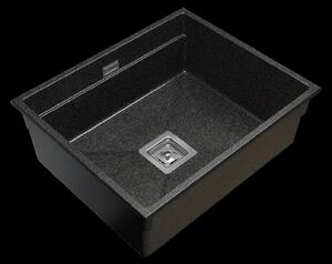Gamma Decor 6050, 1 rekeszes gránit mosogató 600x500x220 mm, fekete arany pöttyökkel, GMA-ZLE000112