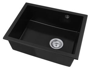 Gamma Decor 5040, 1 rekeszes gránit mosogató 560x460x180 mm, fekete, GMA-ZLE000001