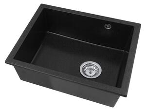 Gamma Decor 5040, 1 rekeszes gránit mosogató 560x460x180 mm, fekete pettyes, GMA-ZLE000081