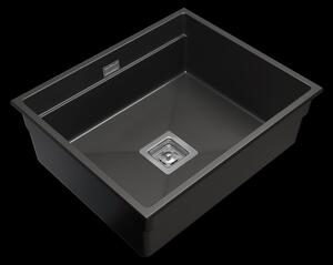 Gamma Decor 6050, 1 rekeszes gránit mosogató 600x500x220 mm, fekete, GMA-ZLE000110