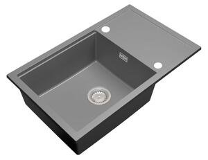 Gamma Advance 8050, 1 rekeszes gránit mosogató 800x500x210 mm, szürke, GMA-ZLE000149